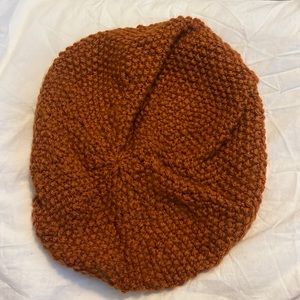 Handmade knit beret style hat
